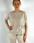 D.Exterior - 60450 | 5 duna - Truitje boothals broderie - zand