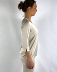 D.Exterior - 60656 | 3 marmo - T-shirt satijn - mastiek