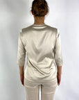 D.Exterior - 60656 | 3 marmo - T-shirt satijn - mastiek