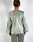 D.Exterior - 60666 | 9 giada - Tuniekbloes drapage hals - jade