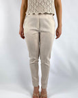 D.Exterior - 60722 | 3 marmo - Leinen-Stretchhose - mastic