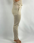 D.Exterior - 60722 | 3 marmo - Leinen-Stretchhose - mastic