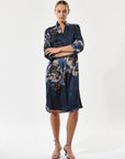 Dea Kudibal - Kamilles | 5911 - Hemdkleed zijde print - blauw