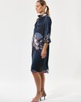 Dea Kudibal - Kamilles | 5911 - Hemdkleed zijde print - blauw