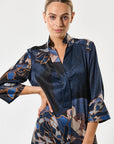 Dea Kudibal - Kamilles | 5911 - Hemdkleed zijde print - blauw