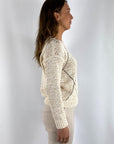 D.Exterior - 60534 | 4 avorio - Pull ajour ruitpatroon - ivoor