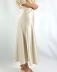 D.Exterior - 60658 | 3 marmo - Rok lang satijn - beige