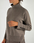 D.Exterior 63116 pull met rolkraag wol & kasjmier – Visone