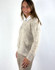 D.Exterior 63202 pull V-hals alpaca met ruit & strass – Resina