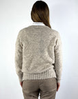 D.Exterior 63202 pull V-hals alpaca met ruit & strass – Resina