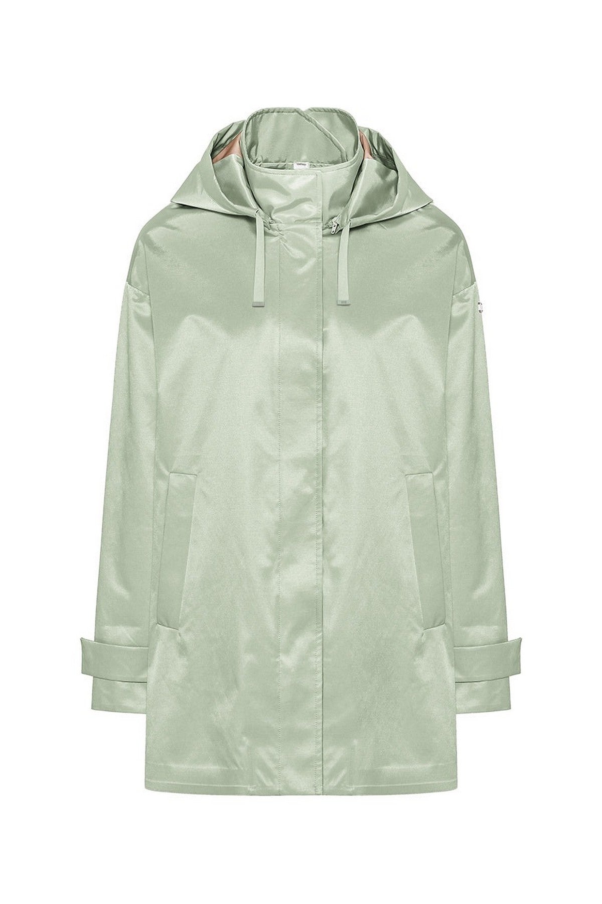 Korte parka van Duno model Kayle in jadegroen