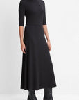 Vince - V970484420 - Midi-Rollkragenkleid - Schwarz