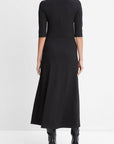 Vince - V970484420 - Midi-Rollkragenkleid - Schwarz