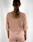 FFC - 13118 | 1068 - Strickjacke kurz durchbrochen - nude
