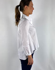 FFC - 13480 | 1030 - A-Linien-Bluse aus Baumwollstretch - Weiß