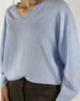 FFC - 14030 | 1432 - Pull V-hals wol/cashmere - lichtblauw