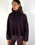 FFC Fashion 16015 triangle sjaal wol & kasjmier – Aubergine