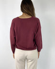 FFC - 14030 | 1463 - Pullover mit V-Ausschnitt aus Kaschmirmischung - weinrot