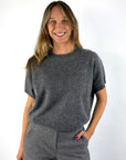 FFC Fashion 16043 pull in Ash van wol en kasjmier met ronde hals en brushed cashmere-afwerking