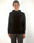 FFC pull in wol-cashmeremix met opstaande kraag in Brown Melange