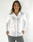 FFC - 12423 | 1030 - Taillierte Bimatrice-Bluse - WEISS
