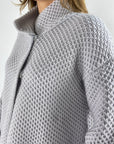 FFC - 12077 | 1088 - Strickjacke Retrostich - Stein