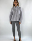 FFC - 12077 | 1088 - Strickjacke Retrostich - Stein