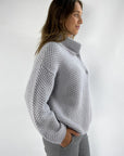 FFC - 12077 | 1088 - Strickjacke Retrostich - Stein