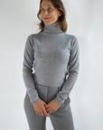 FFC - 12041 | 1211 - Rollkragenpullover Wolle Kaschmir - Nebel Melange