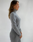 FFC - 12041 | 1211 - Rollkragenpullover Wolle Kaschmir - Nebel Melange