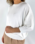 FFC - 13058 | 1384 - Pullover mit Fledermausärmeln - Weiß
