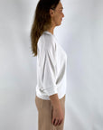 FFC - 13058 | 1384 - Pullover mit Fledermausärmeln - Weiß