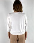 FFC - 13058 | 1384 - Pullover mit Fledermausärmeln - Weiß