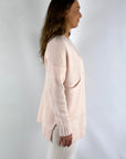 FFC - 13104 | 1301 - Lange Strickjacke Wolle/Kaschmir - Zartrosa