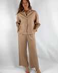 FFC - 13440 | 1387 - Leinenbluse, weit 7/8 - Kork