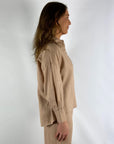 FFC - 13440 | 1387 - Leinenbluse, weit 7/8 - Kork
