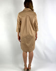 FFC - 13459 | 1387 - Hemdblusenkleid aus Baumwolle - Kork
