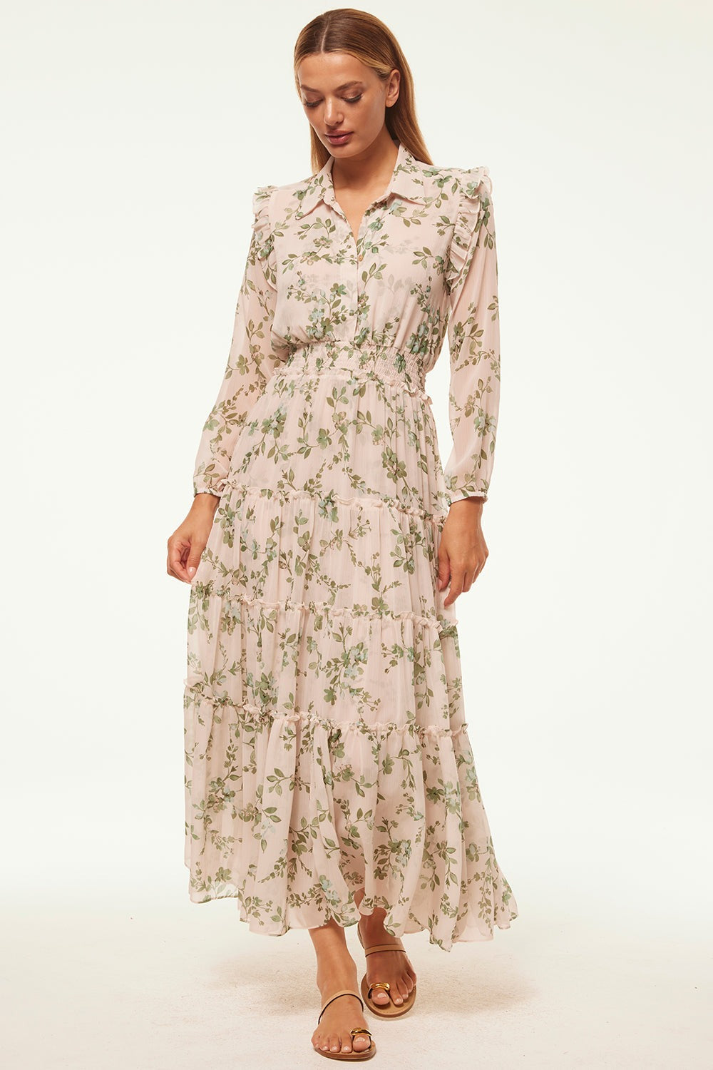 Misa - Ahreana Dress - Jurk lang - white sage
