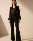 Oscar the collection - Greg top - Wickelbluse schwarz
