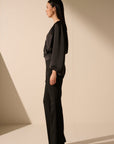 Oscar the collection - Greg top - Wickelbluse schwarz