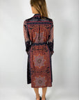 Hale Bob - Langes Kleid mit Chemise-Kragen und Mikrofaser-Print