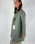 Harris Wharf - A1301MLX | 670 - Cocoon-Mantel aus leichter gepresster Wolle