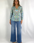 Hale Bob - Alejandra 4ZYR272A - Bluse V-Print - Türkis