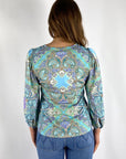 Hale Bob - Alejandra 4ZYR272A - Bluse V-Print - Türkis