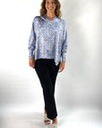 Hemisphere - 242FARATA6 - Hemdbluse mit viktorianischem Print - blau
