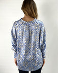 Hemisphere - 242FARATA6 - Hemdbluse mit viktorianischem Print - blau