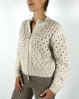 Hemisphere - 252C547M-17 - Blouson gebreid rits - beige