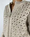 Hemisphere - 252C547M-17 - Blouson gebreid rits - beige