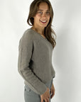 Hemisphere - 2522013-17 - Pull V cashmere/zijde - platin sand