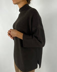 Hemisphere - 2524627-17 - Pull col montant wol - dark choco